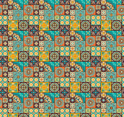 Verdunkelungsrollo mit buntem Mandala-Motiv