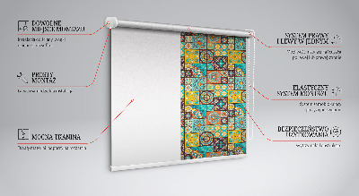 Verdunkelungsrollo mit buntem Mandala-Motiv