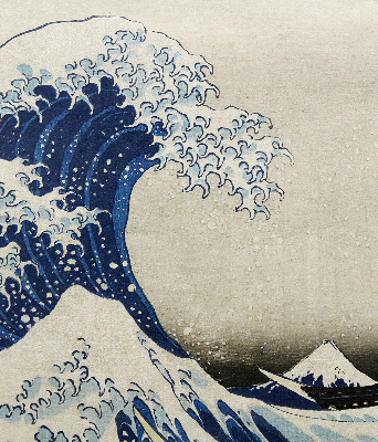 Fenster Rollo mit Wellenstruktur