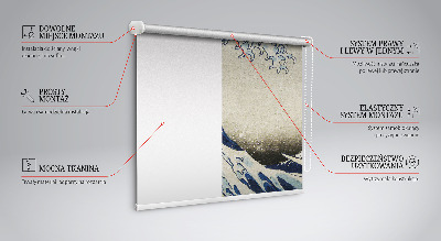 Fenster Rollo mit Wellenstruktur