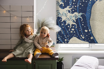 Fenster Rollo mit Wellenstruktur