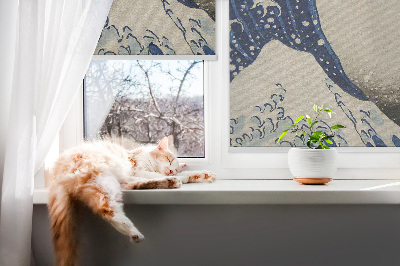 Fenster Rollo mit Wellenstruktur