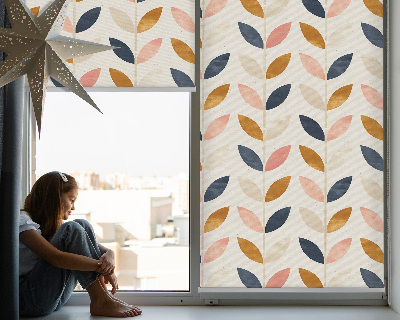 Fenster Rollo mit Blattmuster