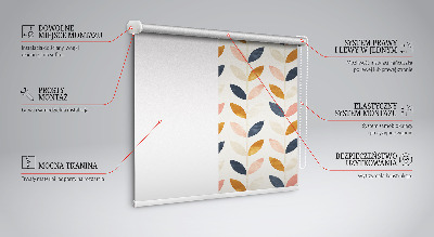 Fenster Rollo mit Blattmuster