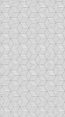 Rollo lichtundurchlässig mit 3D-gestreiftem Quadratmuster