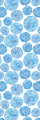 Verdunkelungsrollo mit blauem Blütenblattkreis-Muster