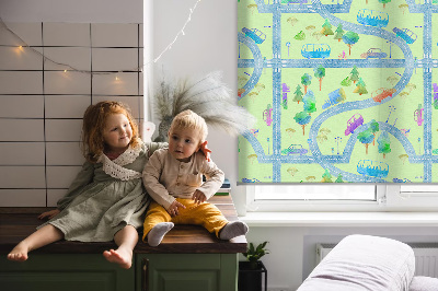 Fenster Rollo mit Sicht- und Sonnenschutz für Straßenfronten