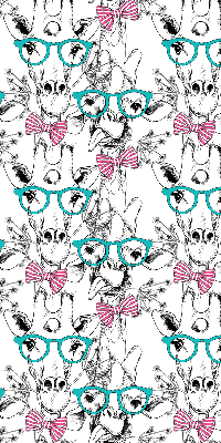 Fenster Rollo mit Motiv einer Giraffe mit Brille