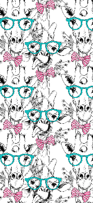 Fenster Rollo mit Motiv einer Giraffe mit Brille