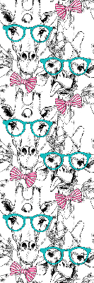Fenster Rollo mit Motiv einer Giraffe mit Brille