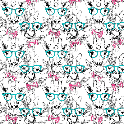 Fenster Rollo mit Motiv einer Giraffe mit Brille