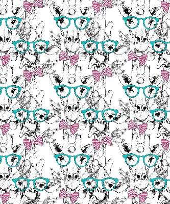 Fenster Rollo mit Motiv einer Giraffe mit Brille