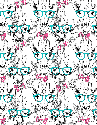 Fenster Rollo mit Motiv einer Giraffe mit Brille