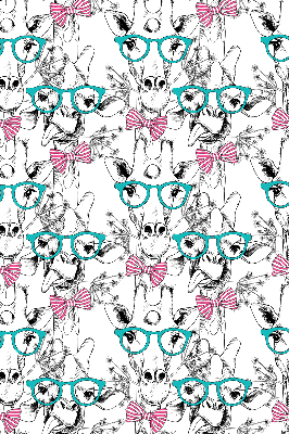 Fenster Rollo mit Motiv einer Giraffe mit Brille