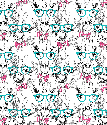 Fenster Rollo mit Motiv einer Giraffe mit Brille