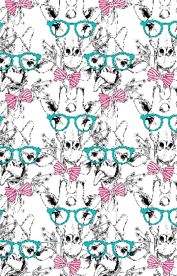 Fenster Rollo mit Motiv einer Giraffe mit Brille