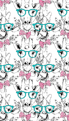 Fenster Rollo mit Motiv einer Giraffe mit Brille