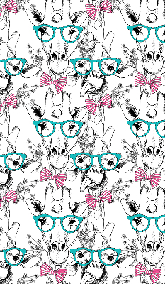 Fenster Rollo mit Motiv einer Giraffe mit Brille