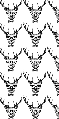 Rollo lichtundurchlässig mit Rentiermotiv und Brille