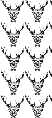 Rollo lichtundurchlässig mit Rentiermotiv und Brille