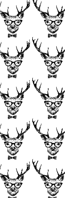 Rollo lichtundurchlässig mit Rentiermotiv und Brille
