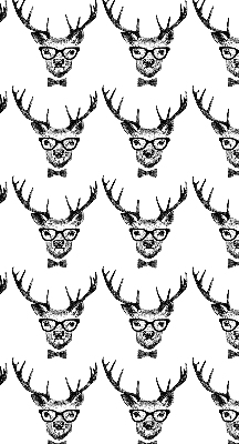 Rollo lichtundurchlässig mit Rentiermotiv und Brille