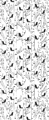Rollo lichtundurchlässig mit gezeichnetem Vogel- und Baummotiv