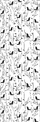 Rollo lichtundurchlässig mit gezeichnetem Vogel- und Baummotiv