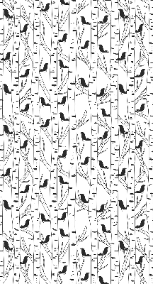 Rollo lichtundurchlässig mit gezeichnetem Vogel- und Baummotiv