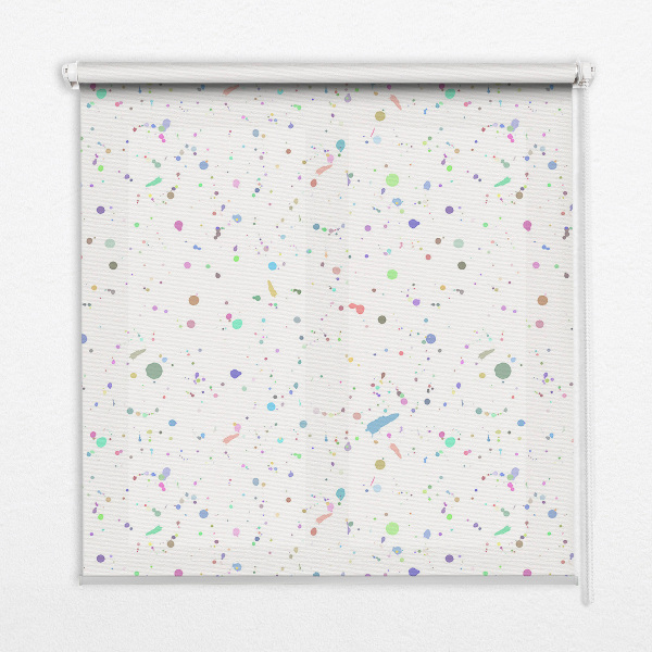 Fenster Rollo mit Farbflecken-Motiv