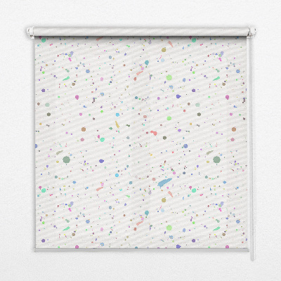 Fenster Rollo mit Farbflecken-Motiv