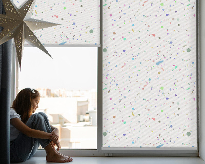 Fenster Rollo mit Farbflecken-Motiv