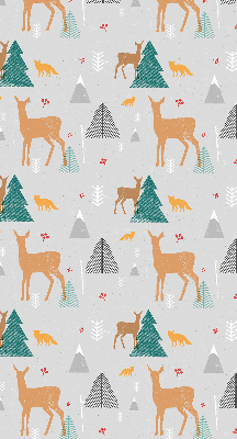 Fenster Rollo mit Motiv Rehe im Wald
