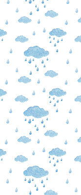 Verdunkelungsrollo mit Motiv aus Wolken und Regen