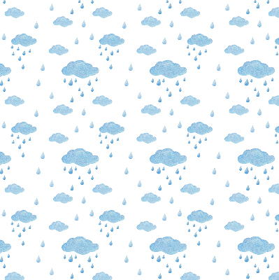 Verdunkelungsrollo mit Motiv aus Wolken und Regen