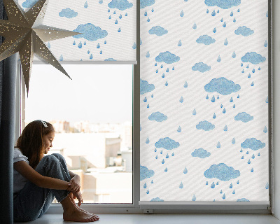 Verdunkelungsrollo mit Motiv aus Wolken und Regen