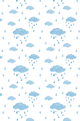 Verdunkelungsrollo mit Motiv aus Wolken und Regen