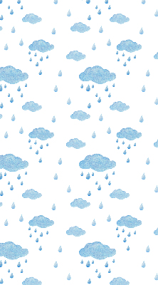 Verdunkelungsrollo mit Motiv aus Wolken und Regen