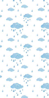Verdunkelungsrollo mit Motiv aus Wolken und Regen