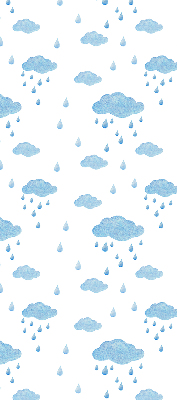 Verdunkelungsrollo mit Motiv aus Wolken und Regen