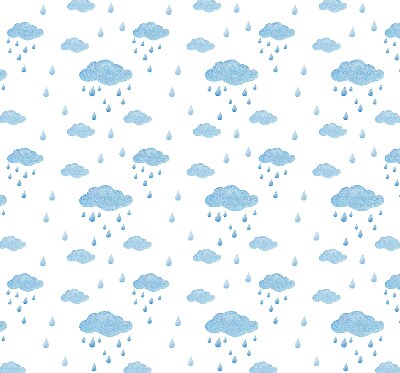Verdunkelungsrollo mit Motiv aus Wolken und Regen