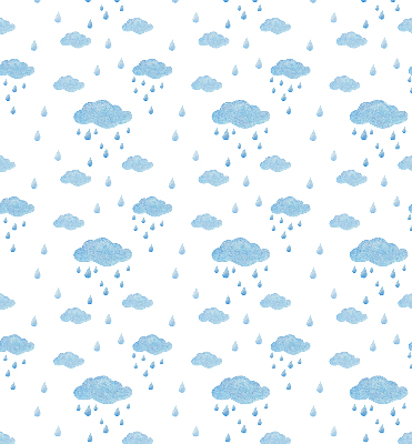Verdunkelungsrollo mit Motiv aus Wolken und Regen