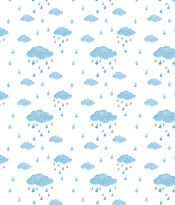 Verdunkelungsrollo mit Motiv aus Wolken und Regen