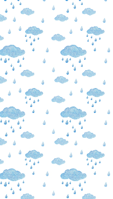 Verdunkelungsrollo mit Motiv aus Wolken und Regen