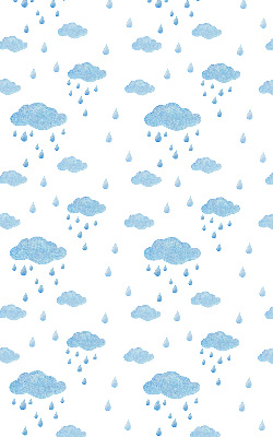 Verdunkelungsrollo mit Motiv aus Wolken und Regen