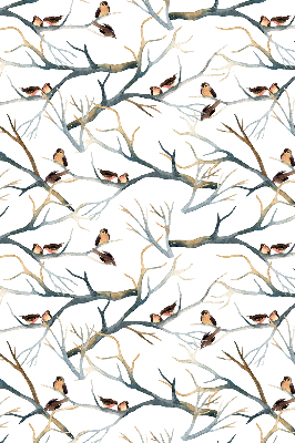 Verdunkelungsrollo mit Motiv von Vögeln auf einem Baum