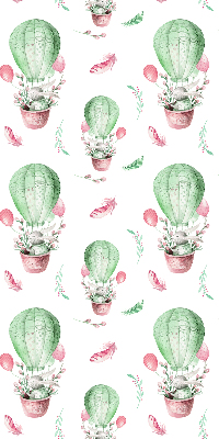 Rollo lichtundurchlässig mit grünem Luftballon-Motiv