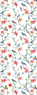Rollo lichtundurchlässig mit einem Motiv eines Vogels auf einem Ast