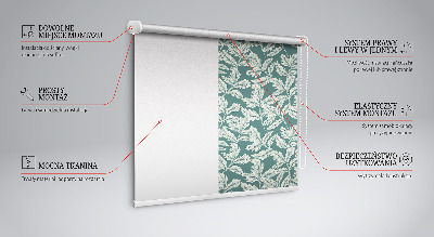 Fenster Rollo mit Blättertapete als Motiv