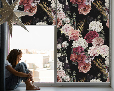 Fenster Rollo mit Rosenmuster